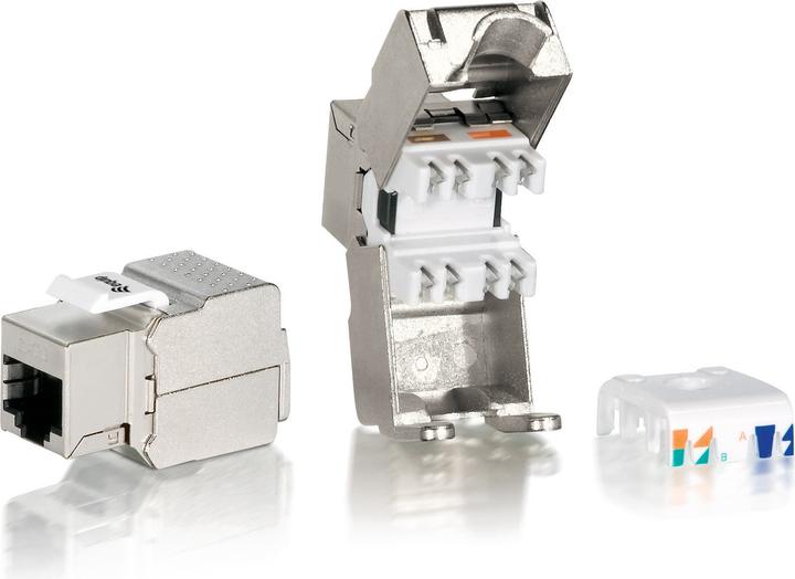 equip 8 x Keystone Jack Cat.6 voll geschirmt werkzeugfreier Anschluss (Keystone Modul)