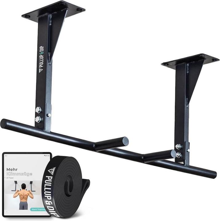 Produktbild Pullup & Dip Klimmzugstange Decke inkl. Klimmzugband und Schrauben