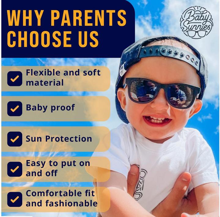 Actual product image Baby Sunnies Baby-Sonnenbrille mit Band Peach