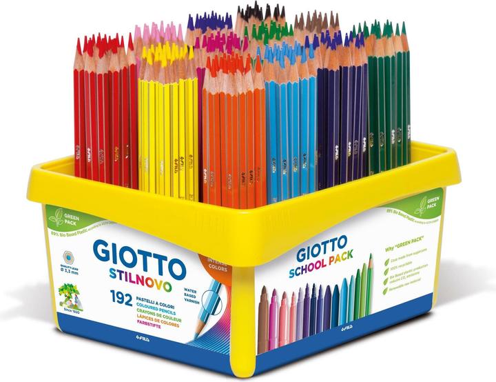 Produktbild Giotto Farbstifte Stilnovo Schul-Set 192 Stück, Mehrfarbig (Mehrfarbig, 192 x)