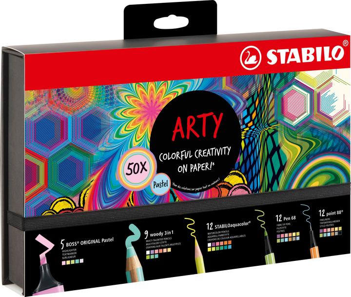 Image du produit STABILO Mixte pastel Arty (Multicolore, 50 x)