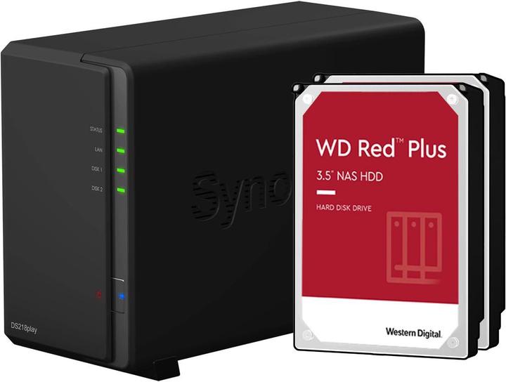 Produktbild Synology DS218play (2 x 8 TB, WD Red Plus)