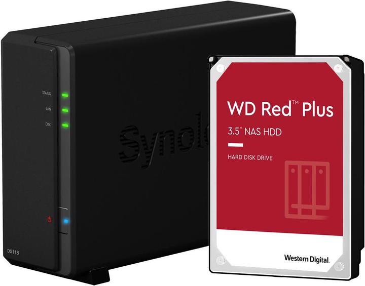 Synology Ds118 (1 x 4 TB, WD Red Plus)