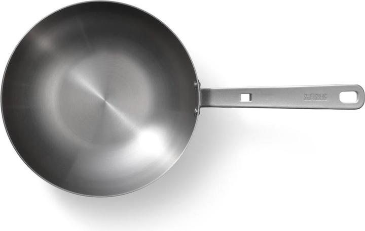 Actual product image Skottsberg Stainless steel wok, 28 cm diameter, 3-layer sandwich base, stainless steel handle (28 cm, Wok, Aluminium, Stainless steel)