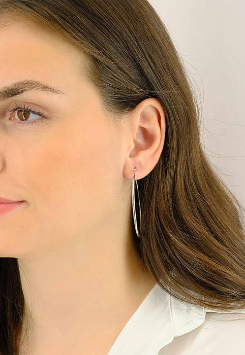 Actual product image Muau Creoles (White gold)