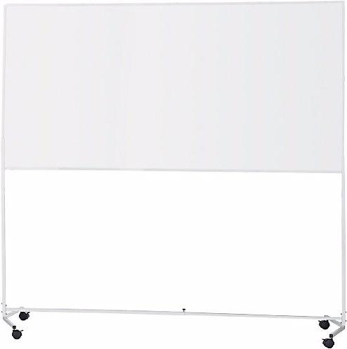 Actual product image eurokraft basic Whiteboard with dolly, steel, coated, WxH 2000 x 1000 mm. (200 x 100 cm)