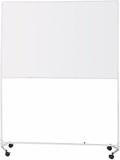 Immagine prodotto eurokraft basic Lavagna bianca con telaio con rotelle, acciaio, verniciato, largh. x alt. 1500 x (150 x 100 cm)