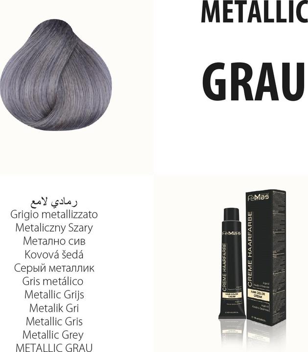 Actual product image FemMas 5.2) Hair Color Light Brown Purple 100ml (Metalıc 100ml, Light brown Vıolett 100ml)