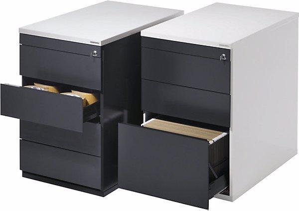 Actual product image Mauser Drawer pedestal, HxD 720 x 800 mm, 2 drawers, 1 suspension file drawer, pure