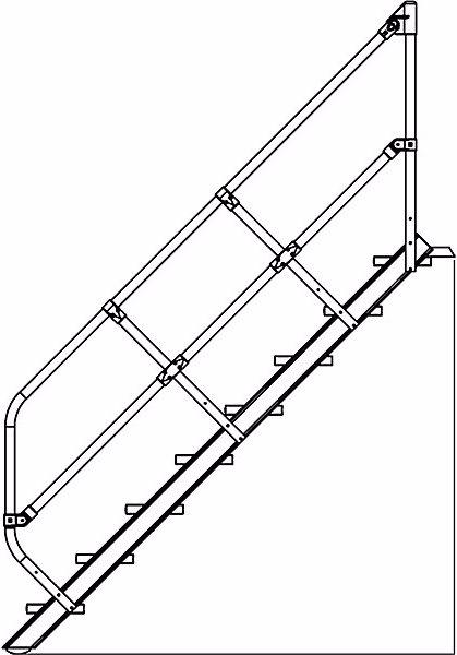 Actual product image Munk Industrial steps, aluminium steps, step width 800 mm, 4 steps. (Scaffolding, 0.11 cm)
