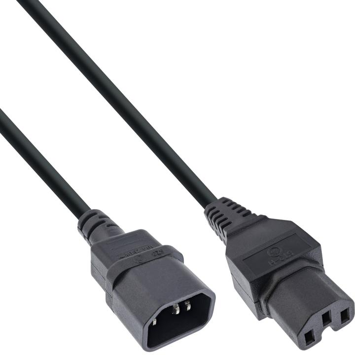 Actual product image InLine Power cord extension (1 m, C14)