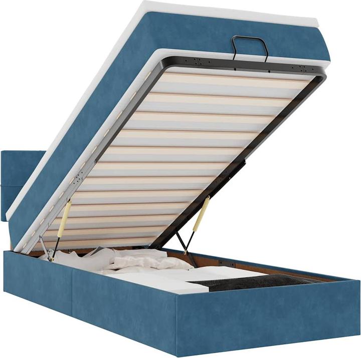 Immagine prodotto VidaXL Ottomana con materasso in velluto blu scuro 120x200 cm (120 x 200 cm)