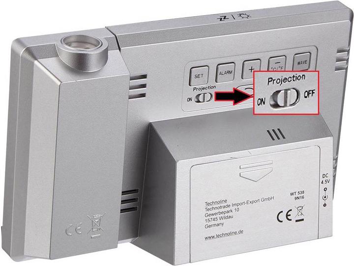 Produktbild Technoline Projektionswecker Silber
