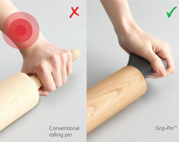 Produktbild Joseph Joseph Grip-Pin Ergonomisches Nudelholz – Grau
