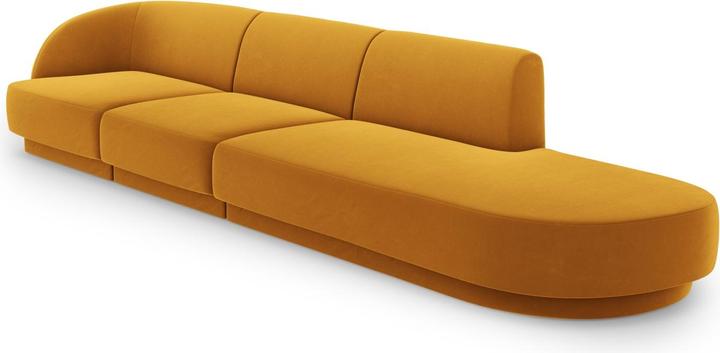 Image du produit Micadoni Canapé Droit Velours, "Miley", 4 Places, 323x90x70Fabriqué en Europe (2 places, 3 places, 4 places)