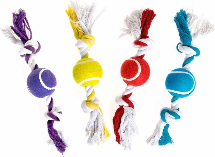 Actual product image Karlie Baumwollknoten mit Tennisball (Ball toy dog)