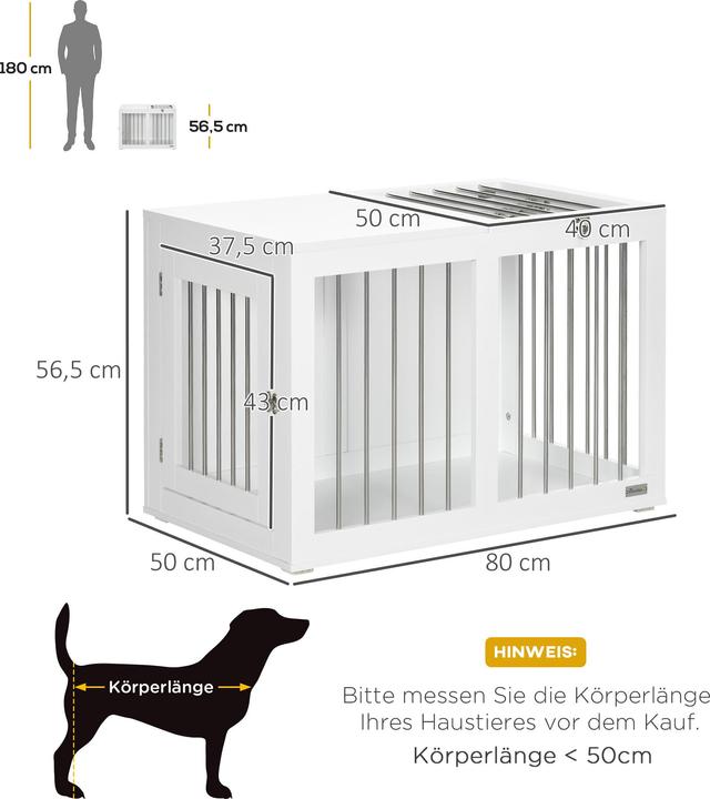 Actual product image PawHut Dog cage with lockable doors (Dog kennel)