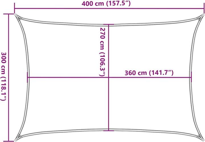Image du produit VidaXL Voile d'ombrage (300 x 400 cm)
