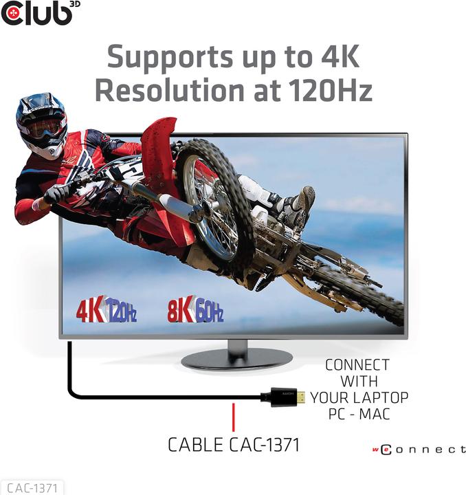 Image du produit Club 3D HDMI (Typ A) — HDMI (Typ A) (1 m, HDMI)