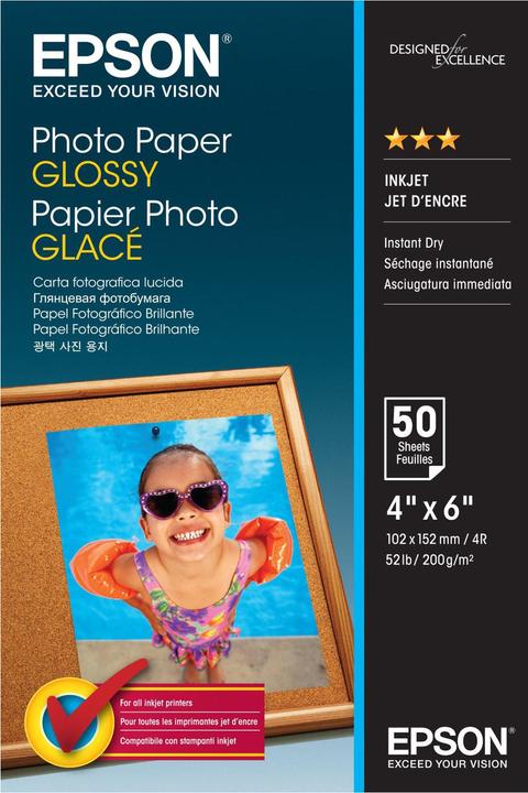 Epson Papier photo, brillant, 50 feuilles (200 g/m², 10 x 15 cm, 50 x)