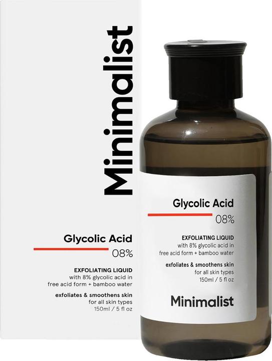 Produktbild Minimalist Glycolic Acid 08% Exfoliating Liquid (Peeling, 150 ml)