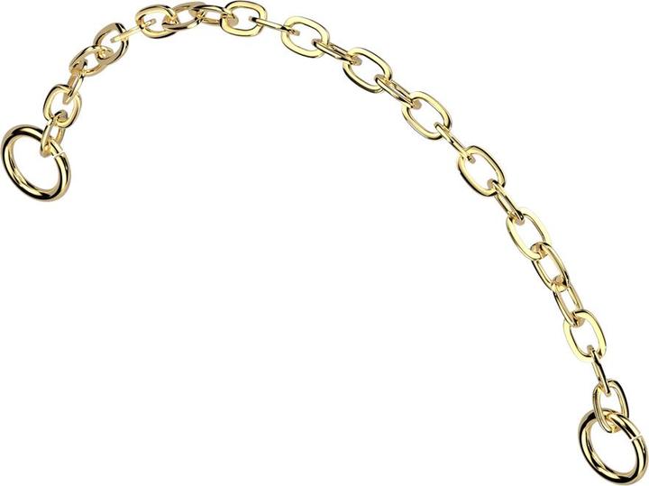 Star Piercing Verbindungskette Basic vergoldet (Titan G23, ohne Messing)