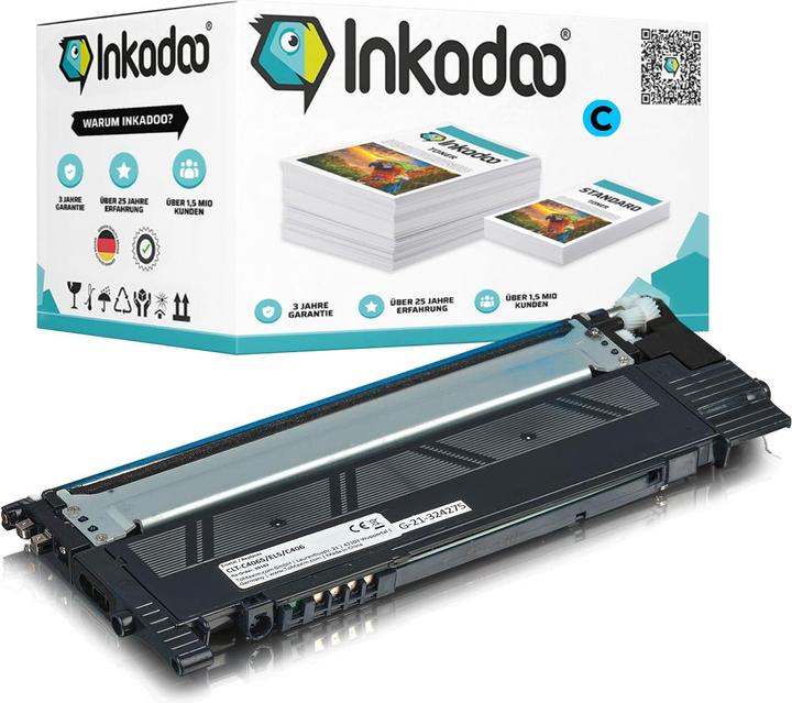 Produktbild Inkadoo Toner kompatibel zu Samsung CLT-C406S/ELS / C406 Toner, cyan Cyan (C)