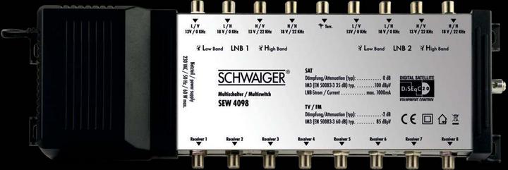 Schwaiger Le multi-switch SAT au DiSEqC (Multi commutateur)