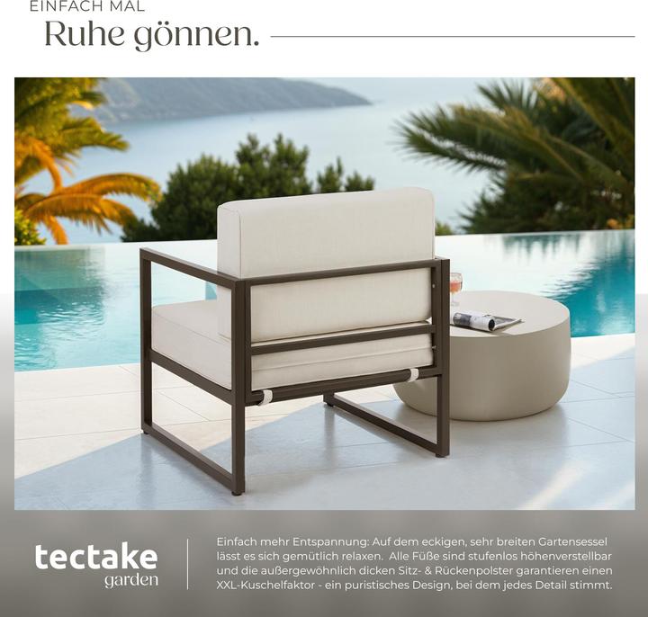 Produktbild tectake Garten-Loungesessel Comosa, XXL-Polsterung