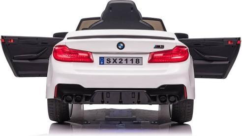 Produktbild Es-toys Elektro Kinderfahrzeug weiss "BMW M5" - Lizenziert - 12V7A Akku, 2 Motoren- 2,4Ghz Fernsteuerung, MP (12 V)