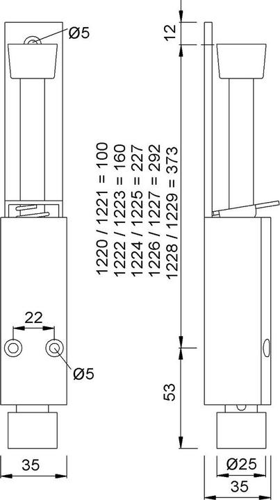 Immagine prodotto Kws Türfeststeller 1220/1222/1224/1226/1228 (1 Pezzo/i)