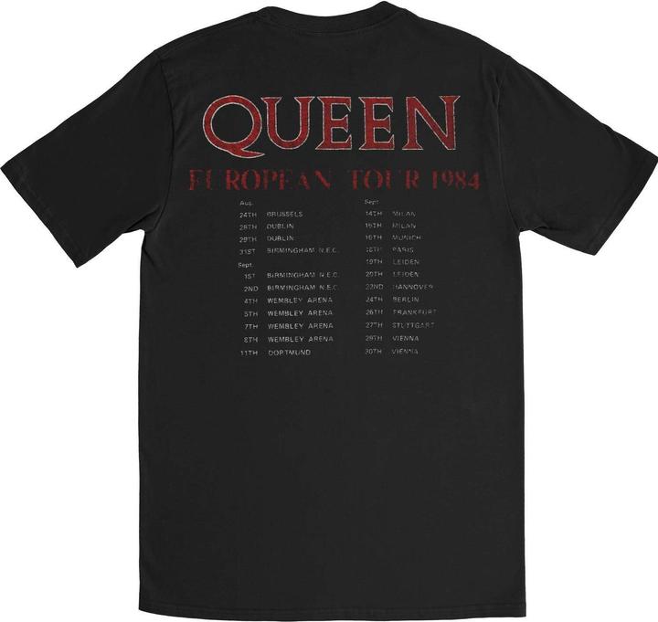 Actual product image Queen Unisex Adult European Tour 1984 T-Shirt (S)