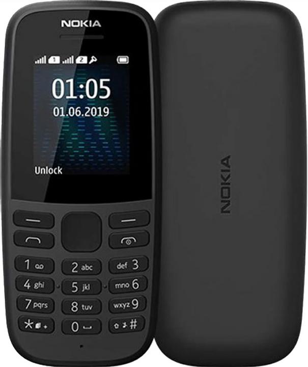Produktbild Nokia 105 Dual SIM, black (EU) (1.45", 2G)