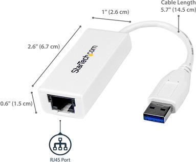 Produktbild StarTech USB 3.0 auf Gigabit Ethernet Lan Adapter (USB 3.0, RJ45 (1x))