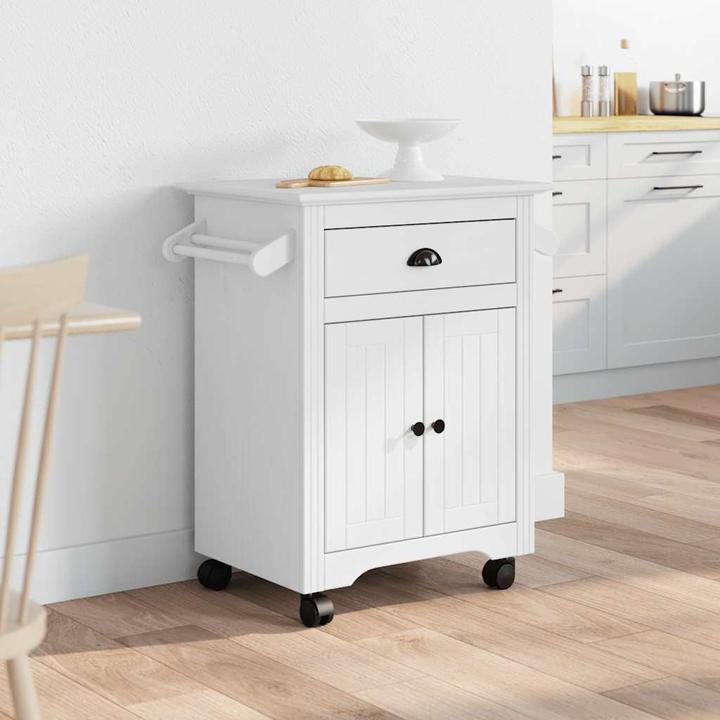 Immagine prodotto VidaXL Carrello da cucina BODO Bianco 72x45x80 cm Carrello laterale Carrello portaoggetti