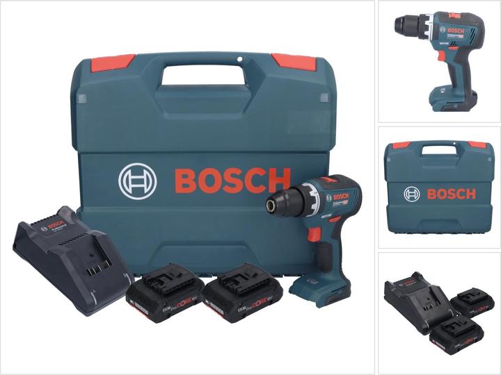 Actual product image Bosch Professional Bosch GSR 18V-55 Professional cordless drill driver 18 V 55 Nm brushless + 2x ProCORE rechargeable (Rechargeable battery operated)