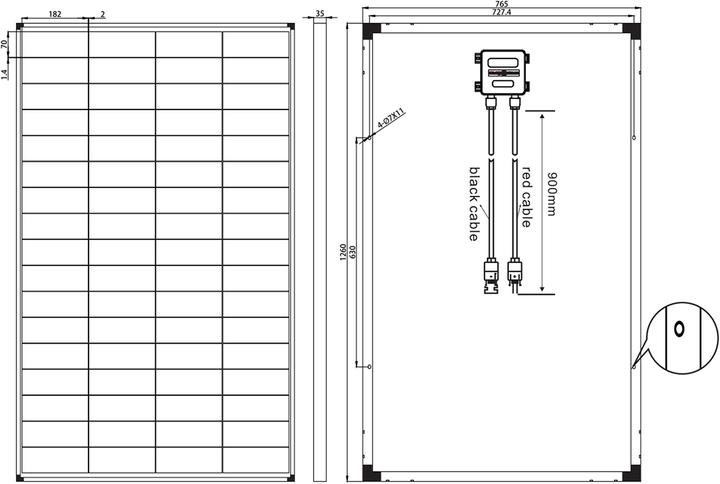 Image du produit Enjoy solar Panneau solaire (180 W, 10 kg)