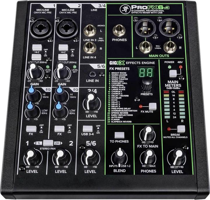 Image du produit Mackie ProFX6v3 (Studio et mixeur live)