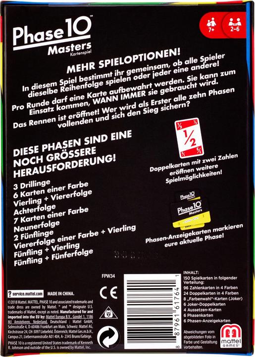 Image du produit Mattel Games Phase 10 Masters (Allemand)