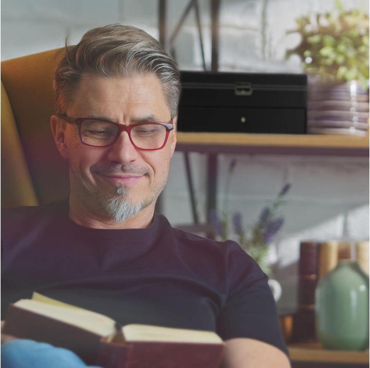 Image du produit Relaxdays Boîte à lunettes pour 12 paires, cuir artificiel