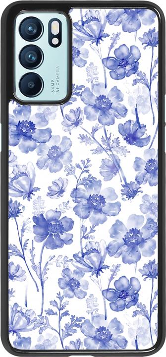 Produktbild PhoneLook Hülle Spring 23 watercolor blue flowers (Oppo Reno 6 5G)