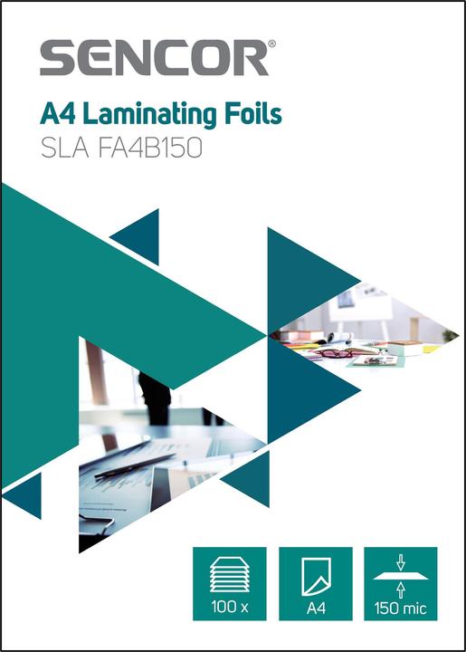 Immagine prodotto Sencor SLA FA4B150 film di laminazione A4 100 pz. (A4, 100 Pezzo/i, 150 µm)
