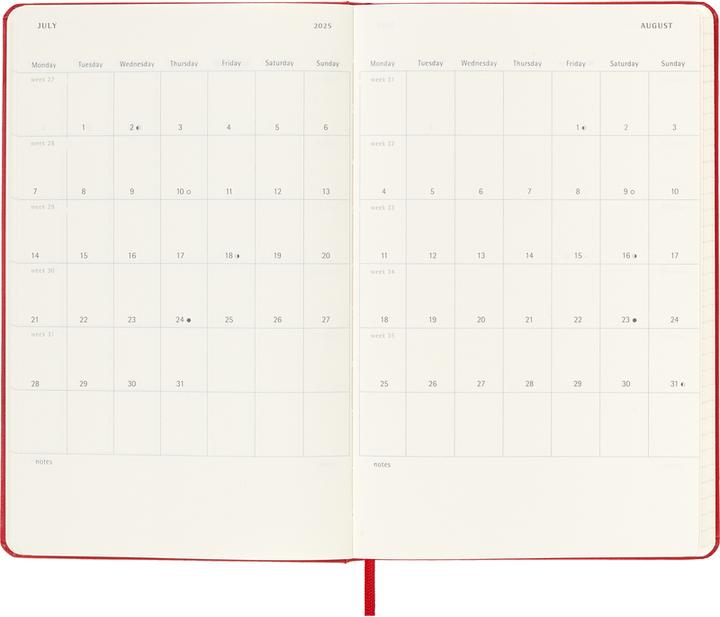 Produktbild Moleskine Notizkalender (A5, Englisch)