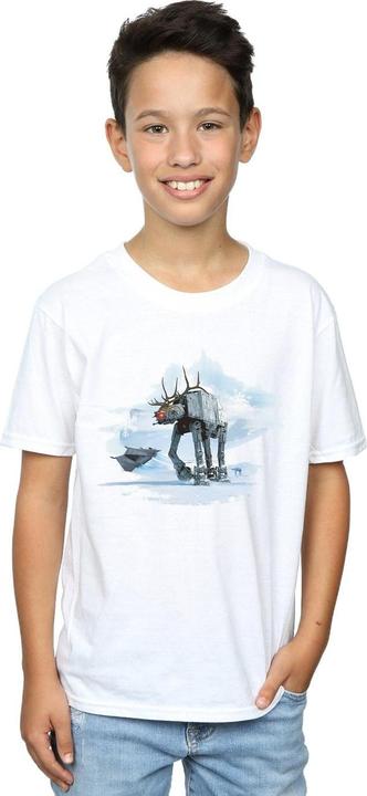 Actual product image Star Wars Boys Christmas AT-AT Reindeer T-Shirt (152, 158)