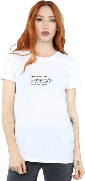Actual product image Disney Womens/Ladies Mickey Mouse Character Model Dept. Cotton Boyfriend T-Shirt (S)