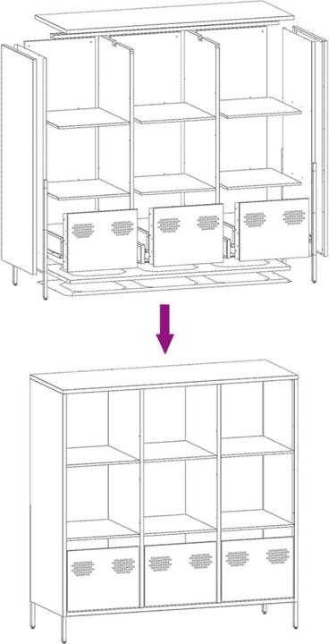 Image du produit VidaXL Buffet (101.5 x 39 x 103.5 cm)