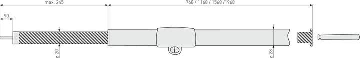 Produktbild Abus Tele-Z 140 W AL0125 Teleskopstange weiss