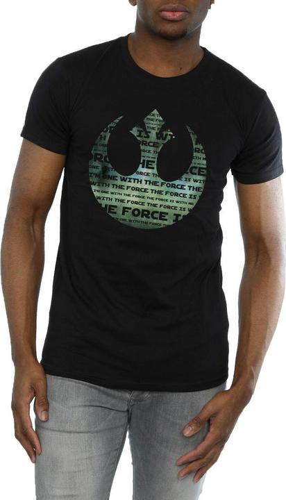 Immagine prodotto Star Wars Rogue One I'm One With The Force Alliance Emblem Green Maglietta Uomo (XL)