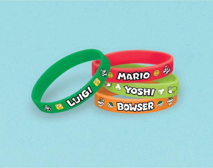 Image du produit Amscan Bracelets Super Mario Bross (6pcs)