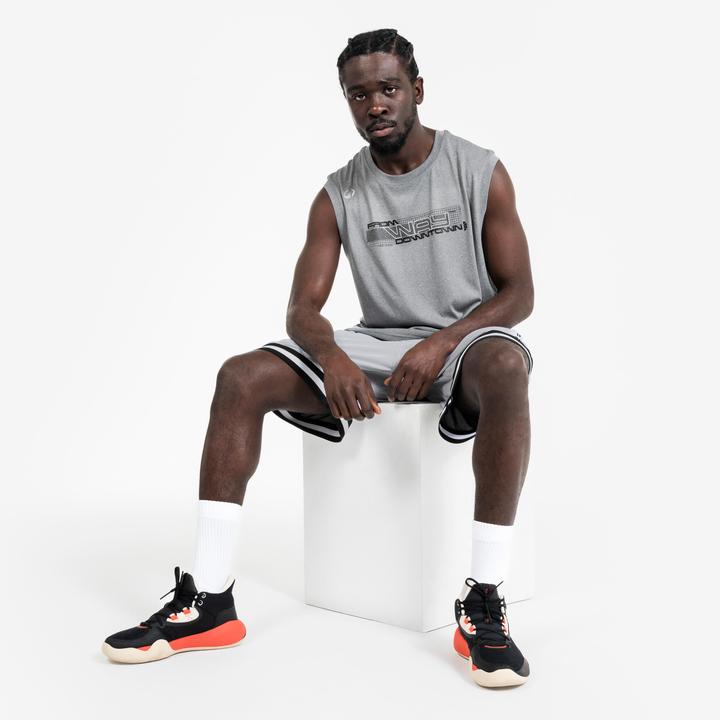 Image du produit Kipsta Maillot De Basketball Sans Manche Homme/Femme - Fast 500 Gris (L)